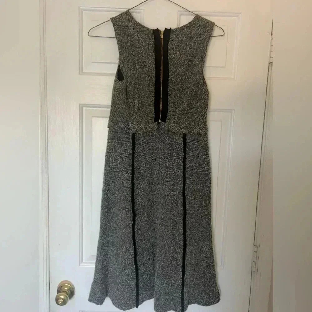 NWT Banana Republic Gray & Black Convertible Jacquard Dress Size 2P - Picture 5 of 16